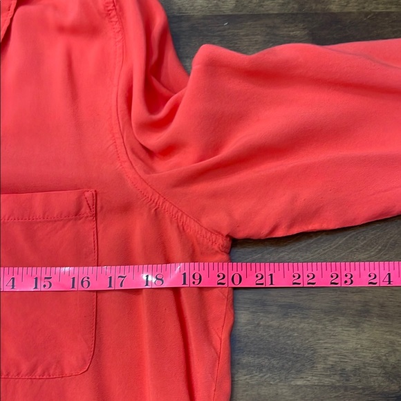 Women's Red Button Down Shirt - Picture 4 of 8